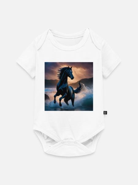 Pferd - Baby Premium Kurzarmbody - Weiß