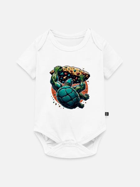 Bouldern Schildkröte Klettern Geschenk - Baby Premium Kurzarmbody - Weiß