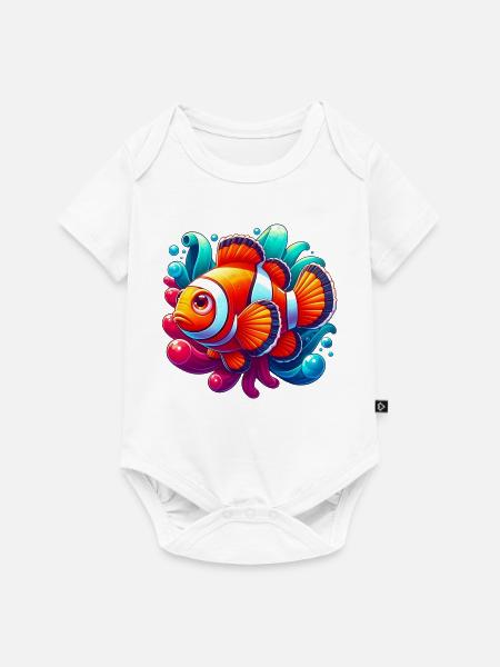 Clownfische - Baby Premium Kurzarmbody - Weiß