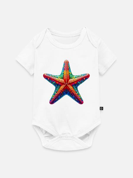 Seestern - Baby Premium Kurzarmbody - Weiß