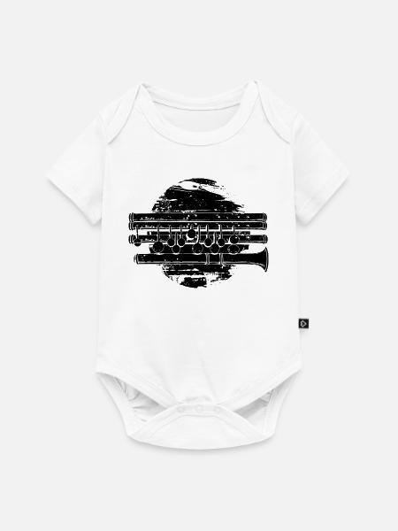 Flöte - Baby Premium Kurzarmbody - Weiß