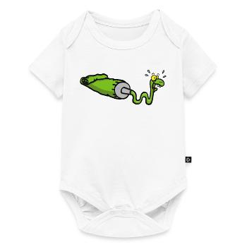 Green snake and gouache tube - Baby Premium short-sleeve bodysuit - white - Front