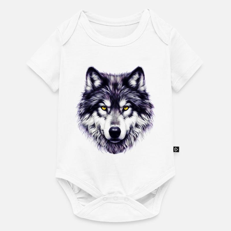 Wolf - Baby Premium Kurzarmbody - Weiß