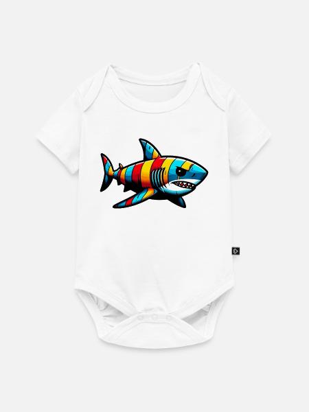 Hai - Baby Premium Kurzarmbody - Weiß