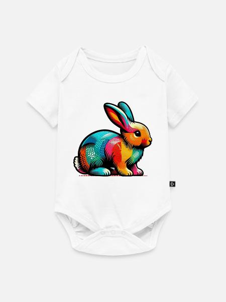 Kaninchen - Baby Premium Kurzarmbody - Weiß