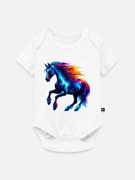 Pferd - Baby Premium Kurzarmbody - Weiß