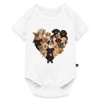 L’amour des chiens - Body à manches courtes Premium Bébé - blanc - Devant