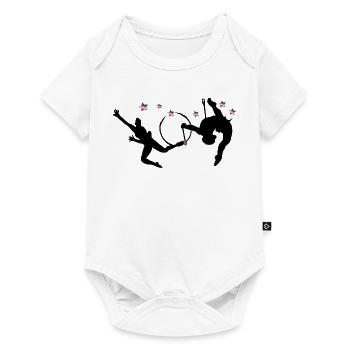 Gymnastique rythmique avec cerceaux - Body à manches courtes Premium Bébé - blanc - Devant