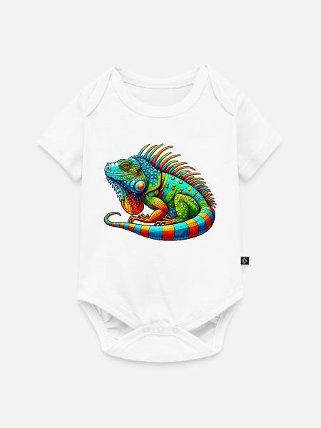 Leguan - Baby Premium Kurzarmbody - Weiß