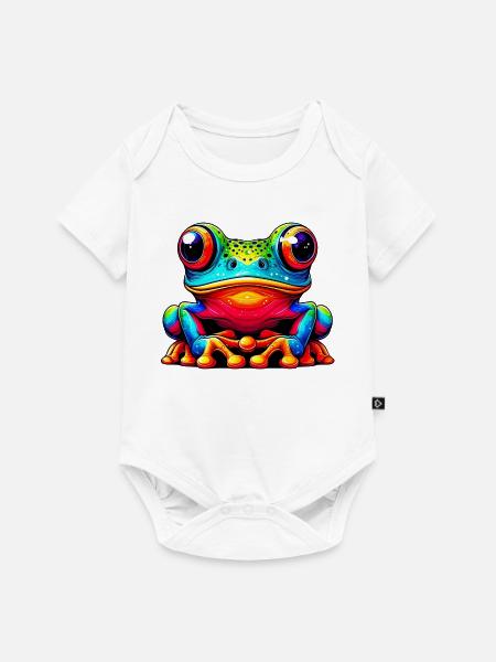 Frosch - Baby Premium Kurzarmbody - Weiß