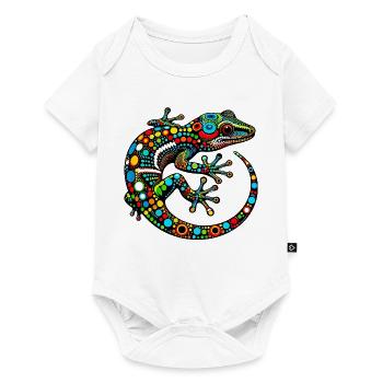 Gecko - Baby Premium Kurzarmbody - Weiß - Vorne