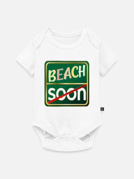 SOMMERURLAUB AM STRAND - Baby Premium Kurzarmbody - Weiß