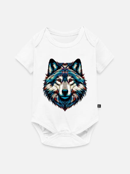 Wolf - Baby Premium Kurzarmbody - Weiß