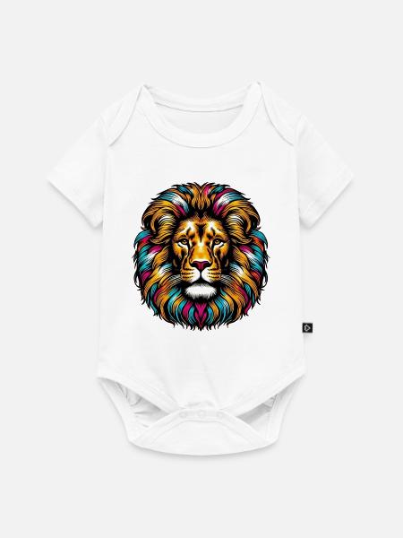 Löwe - Baby Premium Kurzarmbody - Weiß