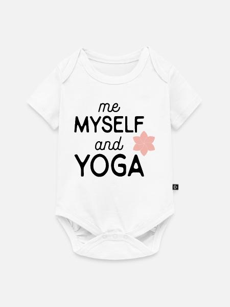 yoga - Baby Premium Kurzarmbody - Weiß