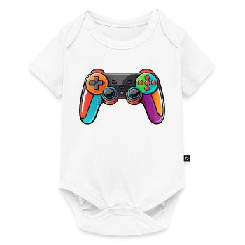 Gamepad Controller Colors Colorful - Baby Premium short-sleeve bodysuit - white - Front