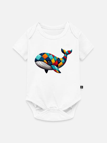 Harlekinwal - Baby Premium Kurzarmbody - Weiß