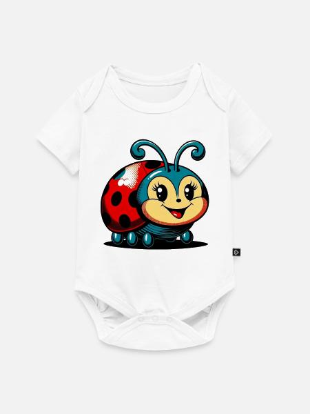 Marienkäfer - Baby Premium Kurzarmbody - Weiß