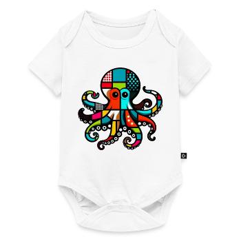 Krake - Baby Premium Kurzarmbody - Weiß - Vorne