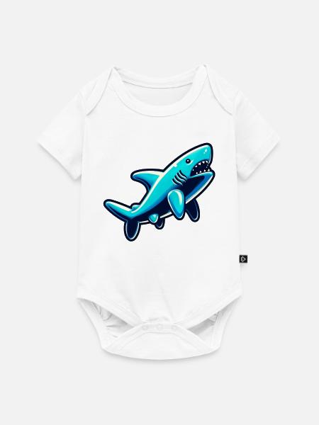 Hai - Baby Premium Kurzarmbody - Weiß