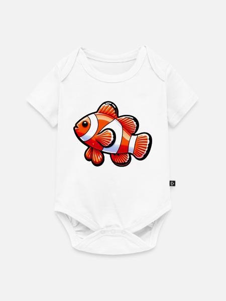 Clownfisch - Baby Premium Kurzarmbody - Weiß