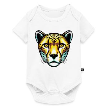 Gepard - Baby Premium Kurzarmbody - Weiß - Vorne