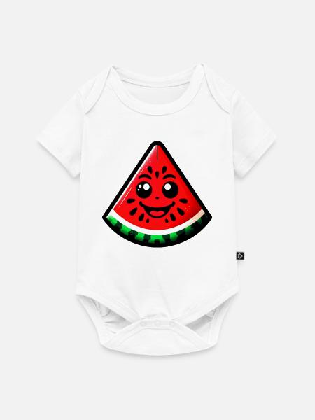Wassermelone - Baby Premium Kurzarmbody - Weiß