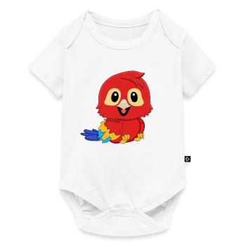 Perroquet Ara rouge - Body à manches courtes Premium Bébé - blanc - Devant
