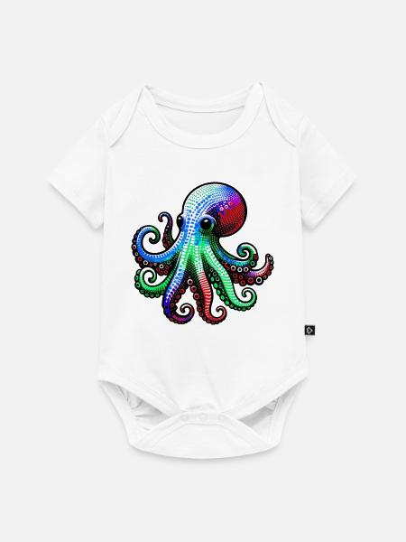 Krake - Baby Premium Kurzarmbody - Weiß