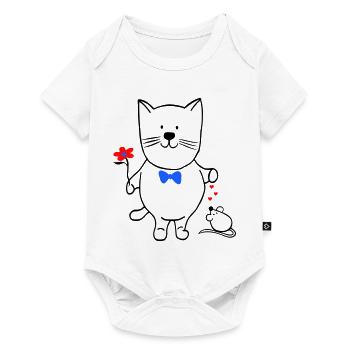 Cat and Mouse - Baby Premium short-sleeve bodysuit - white - Front