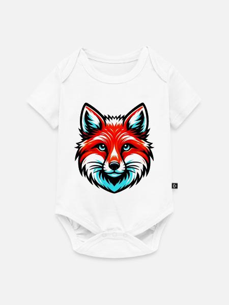 Fuchs - Baby Premium Kurzarmbody - Weiß