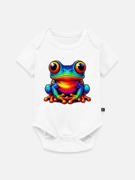Frosch - Baby Premium Kurzarmbody - Weiß