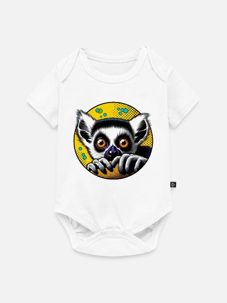 Lemur - Baby Premium Kurzarmbody - Weiß