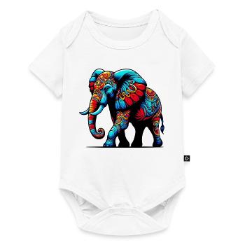 Éléphant - Body à manches courtes Premium Bébé - blanc - Devant