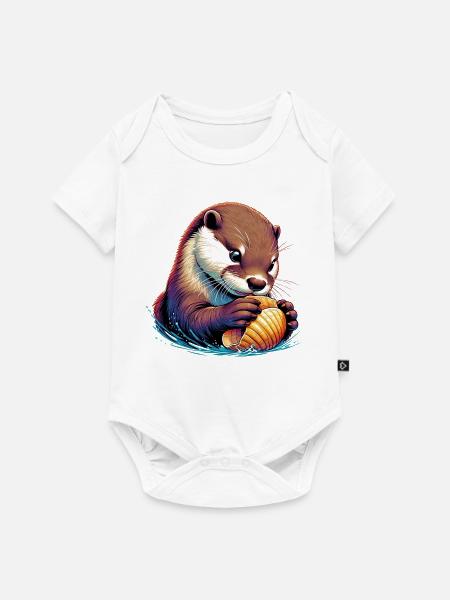 Otter - Baby Premium Kurzarmbody - Weiß
