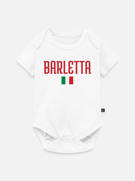 Barletta-Italienisches Flaggendesign - Baby Premium Kurzarmbody - Weiß