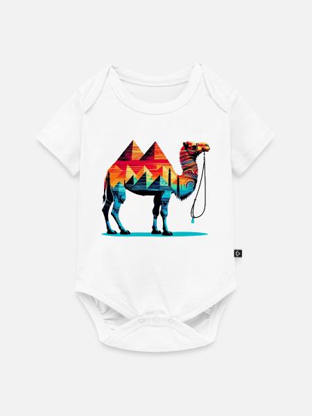 Kamel - Baby Premium Kurzarmbody - Weiß