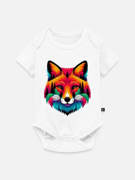Fuchs - Baby Premium Kurzarmbody - Weiß