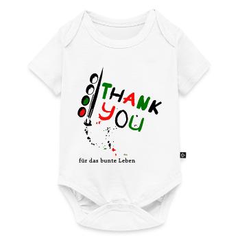 Thank you, thank you for the colorful life - Baby Premium short-sleeve bodysuit - white - Front