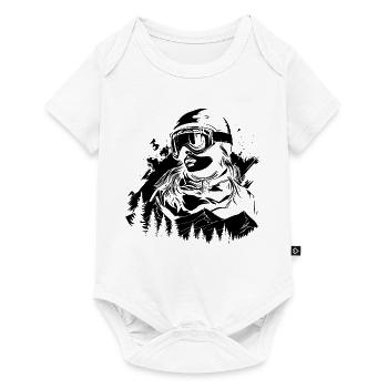 Snowboarder - Body à manches courtes Premium Bébé - blanc - Devant
