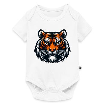 Roi Tigre - Body à manches courtes Premium Bébé - blanc - Devant