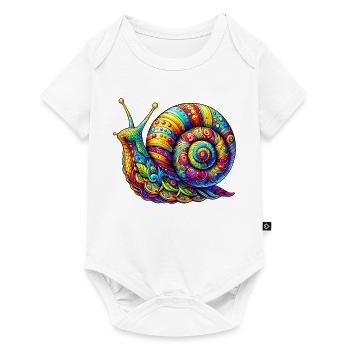 Schnecke - Baby Premium Kurzarmbody - Weiß - Vorne