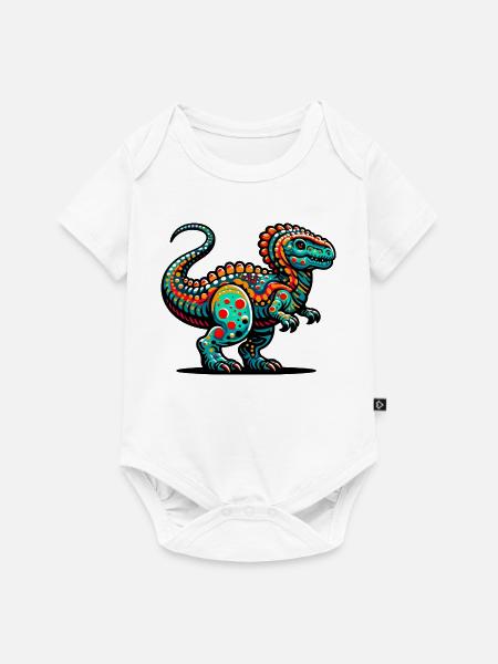 Dinosaurier - Baby Premium Kurzarmbody - Weiß