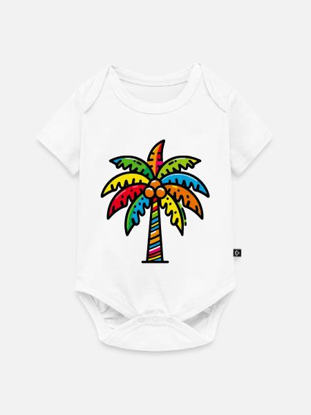 Palme - Baby Premium Kurzarmbody - Weiß