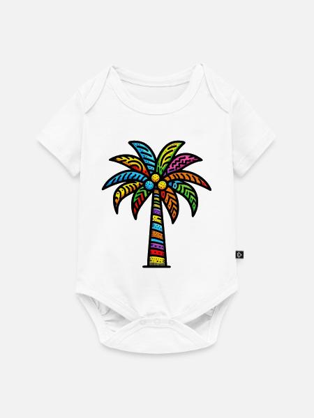 Palme - Baby Premium Kurzarmbody - Weiß
