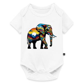 Éléphant - Body à manches courtes Premium Bébé - blanc - Devant