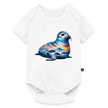 Seal - Baby Premium short-sleeve bodysuit - white - Front