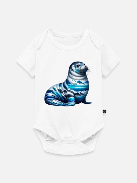 Siegel - Baby Premium Kurzarmbody - Weiß