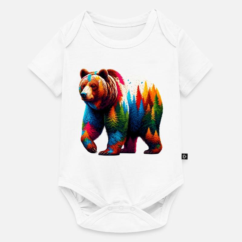 Ours - Body à manches courtes Premium Bébé - blanc