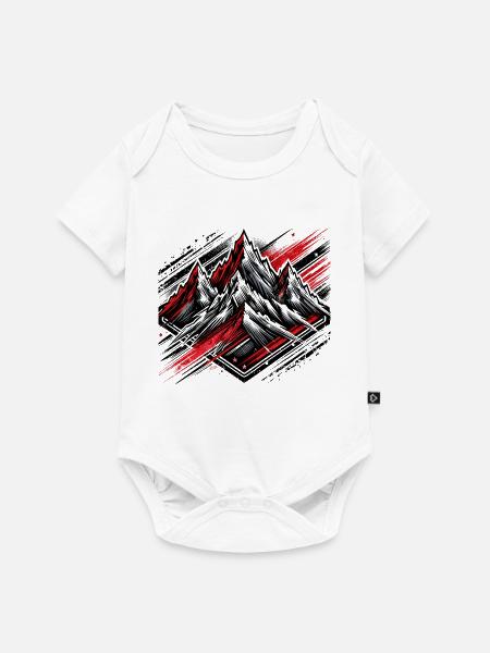 Schroffe Berge - Baby Premium Kurzarmbody - Weiß